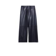 Glanzende Kunstleren Broek Max Mara , Black , Dames