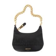 Monogram Jacquard Schoudertas Moschino , Black , Dames