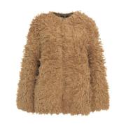 Faux Fur Jas Filante Pinko , Brown , Dames