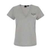 Grijze Turbato T-shirt en Polo Pinko , Gray , Dames