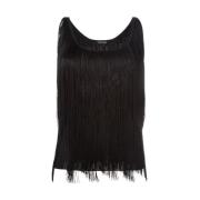 Fringe Tank Top voor Vrouwen Tom Ford , Black , Dames