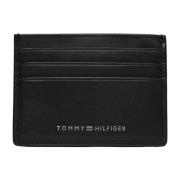 Zwarte Leren Herenportemonnee Eenvoudige Stijl Tommy Hilfiger , Black ...