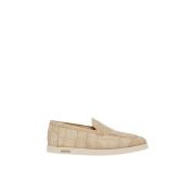 Loafers met Krokodillentextuur Max Mara , Beige , Dames