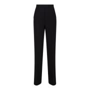 Zwarte Viscose Broek Max Mara , Black , Dames