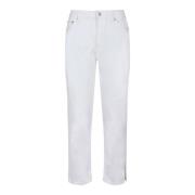 Witte Low Rise Jeans Michael Kors , White , Dames