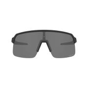 Zwarte Half-Rim Masker Zonnebril Oakley , Black , Unisex