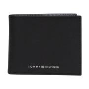 Zwarte Leren Heren Portemonnee Eenvoudig Tommy Hilfiger , Black , Here...