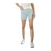 Gestreepte katoenmix shorts Tommy Hilfiger , Blue , Dames