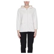 Witte Rits Hoodie Street One , White , Dames