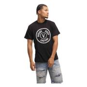 Ketting T-Shirt Zwart/Wit Mannen Versace Jeans Couture , Black , Heren