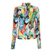 Bloemen rolkraag top Essentiel Antwerp , Multicolor , Dames