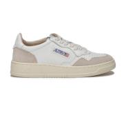 Leren Sneakers met Suède Details Autry , White , Dames