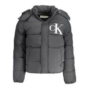 Zwarte Hoodie met Logoprint Calvin Klein , Black , Heren