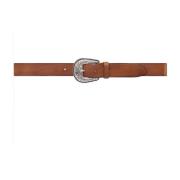 Western-geïnspireerde leren riem Cognac Depeche , Brown , Dames