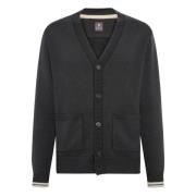 Katoen en wol vest Boggi Milano , Black , Heren