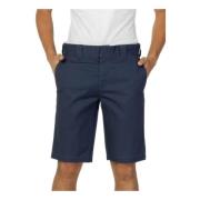 Blauwe Katoenen Rits Shorts Dickies , Blue , Heren