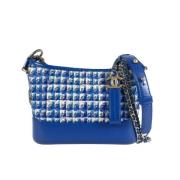 Pre-owned Leather chanel-bags Chanel Vintage , Blue , Dames