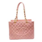 Pre-owned Leather chanel-bags Chanel Vintage , Pink , Dames