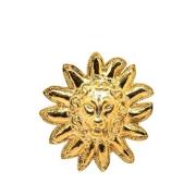 Pre-owned Metal brooches Chanel Vintage , Yellow , Dames