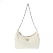 Pre-owned Fabric clutches Prada Vintage , White , Dames