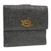 Pre-owned Leather wallets Yves Saint Laurent Vintage , Gray , Dames