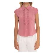 Elegante Klassieke Shirt voor Vrouwen Max Mara Studio , Pink , Dames