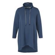 Casual Sweatshirt met Kraag Frapp , Blue , Dames