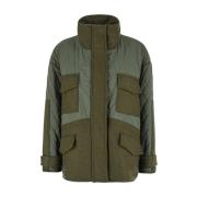 Groene Voltaire Parka Jas Pinko , Green , Dames