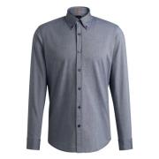 Biologisch Oxford-overhemd in gewassen look Hugo Boss , Blue , Heren