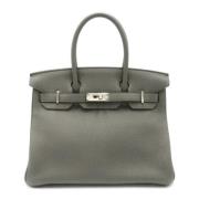 Pre-owned Leather hermes-bags Hermès Vintage , Gray , Dames