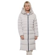 Hooded Faux Fur Coat Rino&Pelle , Beige , Dames