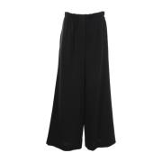 Wijde Pijp Zwarte Broek Quira , Black , Dames