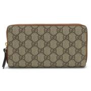 Pre-owned Canvas wallets Gucci Vintage , Beige , Dames