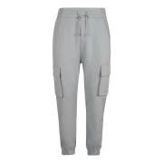 Grijze Katoenen Cargo Broek Aw24 Balmain , Gray , Heren