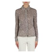 Stretch Stof Klassieke Shirt Fausta Marella , Multicolor , Dames