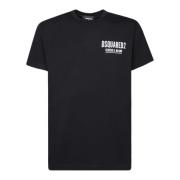 Zwart T-shirt Stijlvol Comfortabel Dsquared2 , Black , Heren