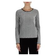 Fluweel decoratieve motief top Emporio Armani , Gray , Dames