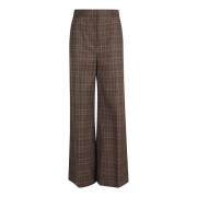 Bruine Wol Geplooide Broek Stella McCartney , Brown , Dames