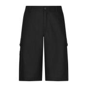 Zwarte Shorts voor Mannen Aw24 Dolce & Gabbana , Black , Heren