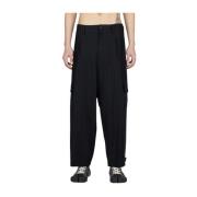 Trousers Yohji Yamamoto , Black , Heren