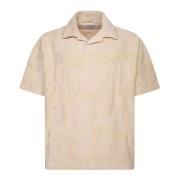 Beige Polo Shirt Klassieke Bowling Hals Bonsai , Beige , Heren