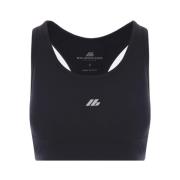 Sportieve Jersey Top met reflecterend logo Balenciaga , Black , Dames