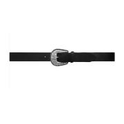 Westers-geïnspireerde zwarte leren riem Depeche , Black , Dames