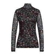 Bloemen Mesh Top IVY OAK , Multicolor , Dames