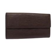 Pre-owned Leather wallets Louis Vuitton Vintage , Brown , Dames