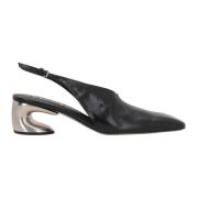 Zwarte hoge slingback sandaal Jil Sander , Black , Dames