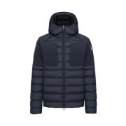 Blauwe Gewatteerde Slim Fit Hoodie Jas Colmar , Blue , Heren