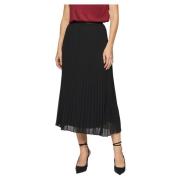 Geplooide Chiffon Rok s.Oliver , Black , Dames