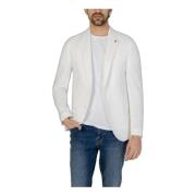 Witte Reverskraag Blazer Mulish , White , Heren