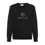 Sweatshirt met logo Moncler , Black , Heren